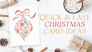 Watercolour Floral Christmas Ornament – Easy Holiday Card Tutorial
