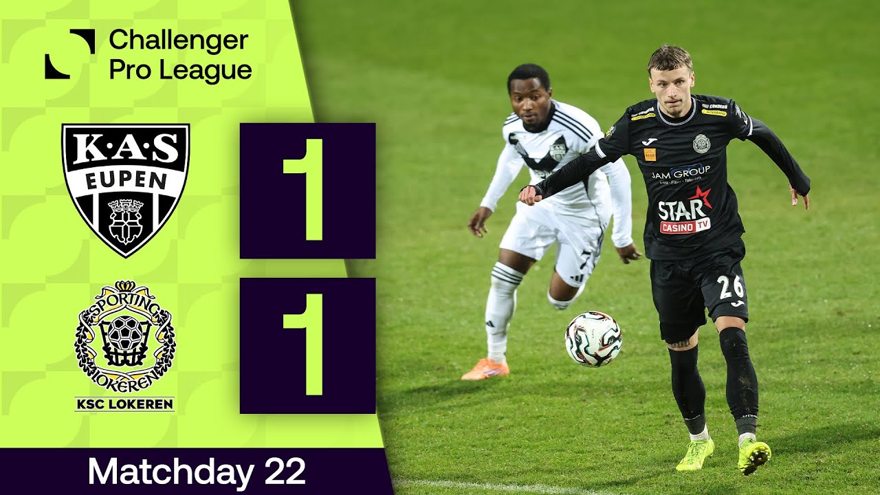 KAS Eupen vs KSC Lokeren Highlights
