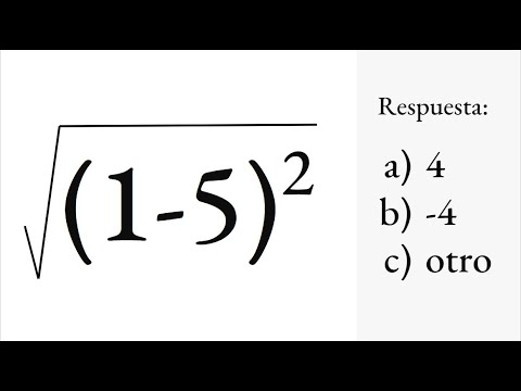 Raíz cuadrada de (1-5)^2. MATEMÁTICAS BÁSICAS.