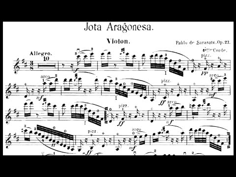 Sarasate - Jota Aragonesa (Aragonese Jota), Op. 27 in D Major (Sheet Music)