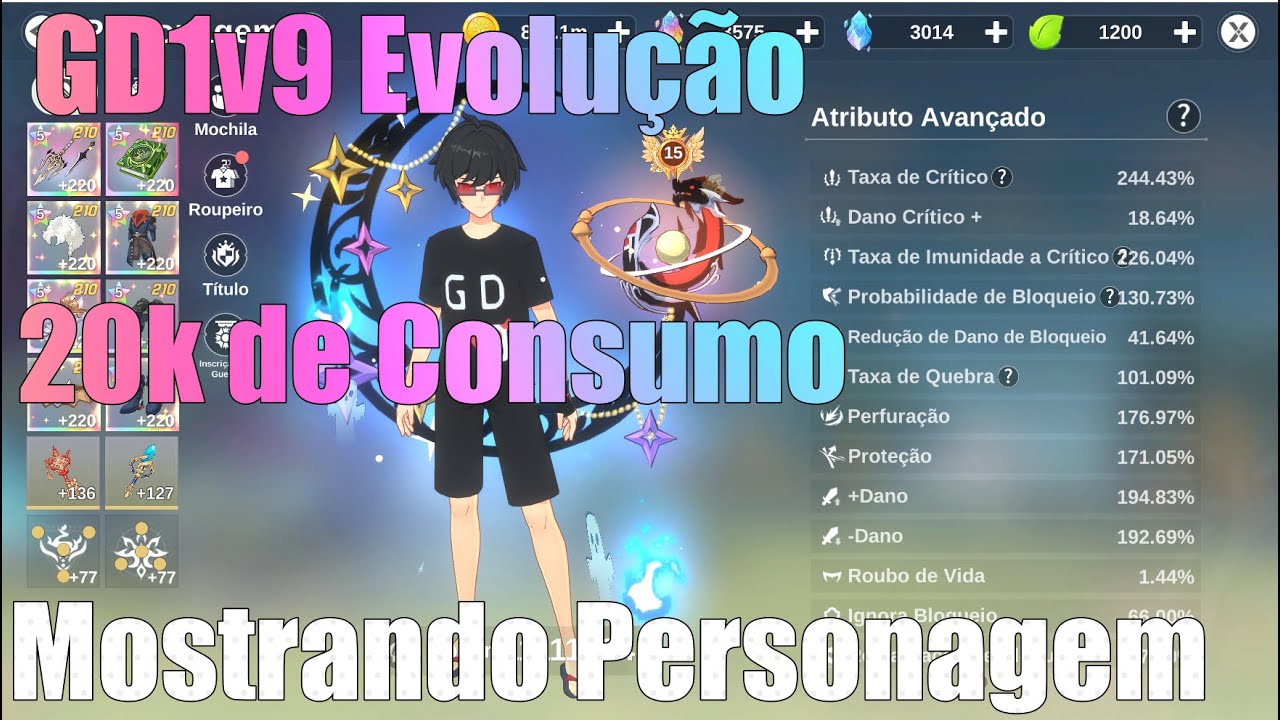 GD1v9 - The Legend of Neverland - GD Evoluções, Consumo de 20K