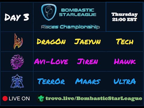 BSL Races Championship - Day 3 - Top Three Zergs, Terrans, Protoss In Action - StarCraft Remastered