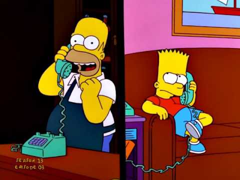 Bart Tries to Prank Call Homer - Ollie Tabooger