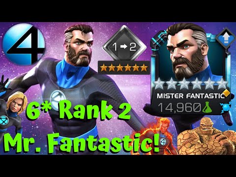 New 6-Star Rank 2 Mr Fantastic! Full F4 Team! Gameplay! - Marvel Contest of Champions