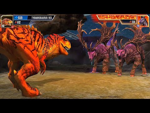 TYRANNOSAURUS REX VS MAELSTROM 08 - BOSS FIGHT JURASSIC WORLD THE GAME