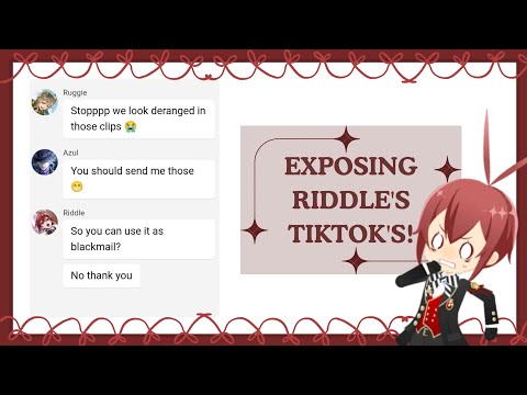 Exposing Riddle's Tiktok's|| Riddle x Floyd || Twisted Wonderland skit || TWST