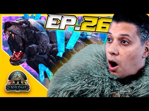 Enfrentando o mini BOSS Steinbjorn com MEGATHERIUM ARK Fjordur | T1E26