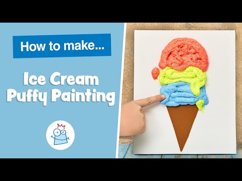 Puffy Paint Ice Cream Canvas craft activity guide