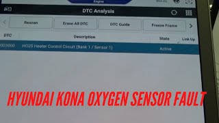 HYUNDAI KONA OXYGEN SENSOR FAULT AND REPLACEMENT