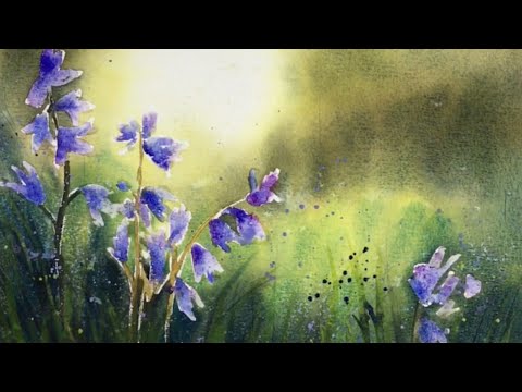 Step By Step Atmospheric Landscape Tutorial With Bluebells