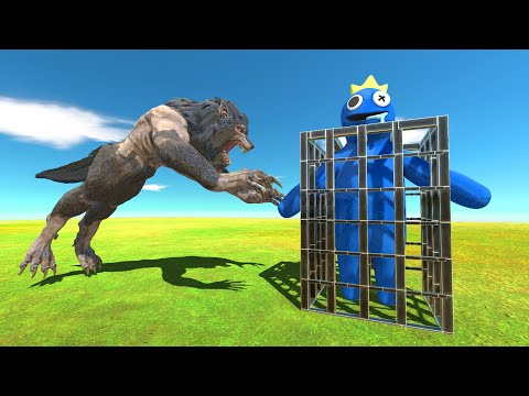 Werewolves Rescue Rainbow Friend Blue - Animal Revolt Battle Simulator
