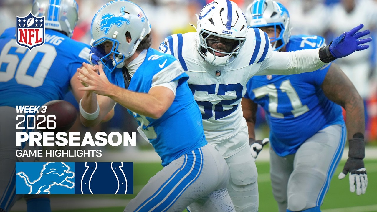 Detroit Lions vs Indianapolis Colts | 2026 Preseason Week 3