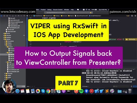 Practical RxSwift for Beginners - Output Signals Back to ViewController from Presenter [Part 7]