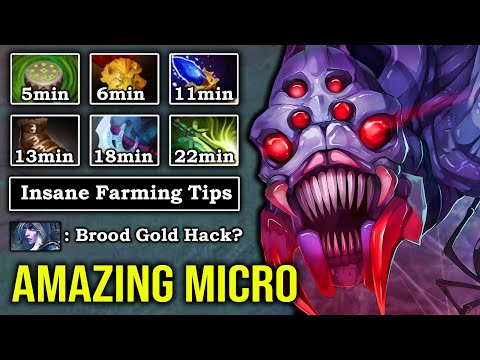 AMAZING MICRO GOD 11Min Scepter More Than 1Kill Per Min Super Pro Broodmother 100% IMBA DotA 2