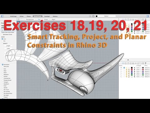 Smart Tracking, Project, & Planar Constraints in Rhino 3D