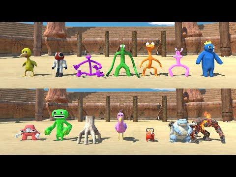 Team Rainbow Friends vs Team Jumbo Josh AT ARENA - Animal Revolt Battle Simulator