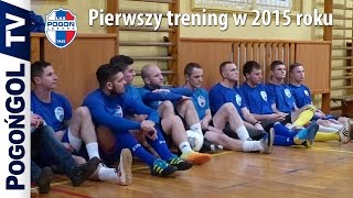 preview picture of video 'Pierwszy trening Pogoni Lębork w 2015 roku'