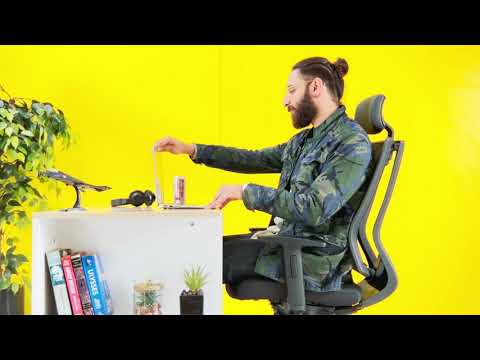 Fabric featherlite liberate high back chair, adjustable arm,...