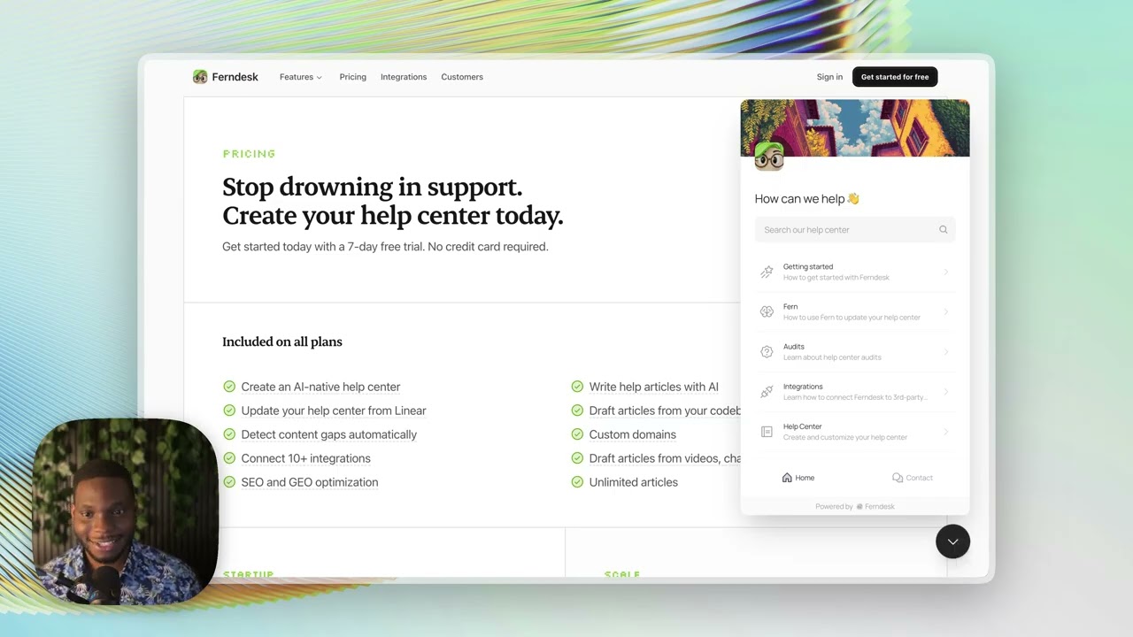 Introducing the Ferndesk self-serve widget