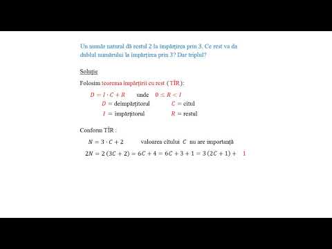 Teorema impartirii cu rest – Modificarea termenilor - Operatii cu numere naturale–Problema rezolvata