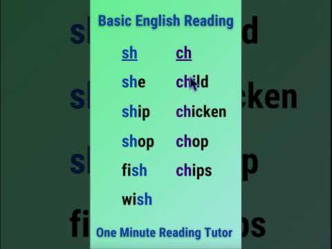 Basic English Reading - Sounds of SH and CH #americanenglish #readingenglish #americanaccent