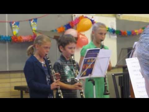 Sjoerd's eerste klarinet optreden