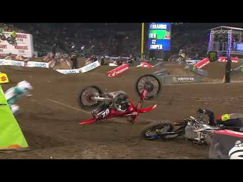 2020 Supercross @ Anaheim - Ferrandis and Craig Big Crash