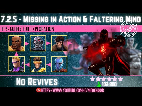 MCOC: Act 7.2.5 - Missing in Action & Faltering Mind - (Book 2, Act 1.2) - Tips/Guides - No Revives