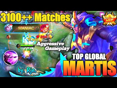 MANIAC !! Martis Beast Mode Aggressive Gameplay !! Martis Best Build 2021 | Top Global Martis ~ MLBB