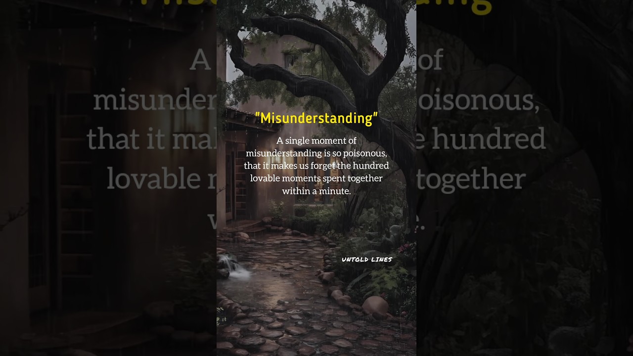 Misunderstanding 🥺 #quotes #untoldlines