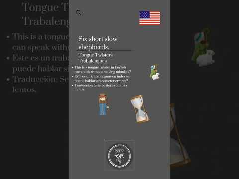 🇺🇸 Tongue twister in English/Trabalenguas en Ingles-Six short slow shepherds.