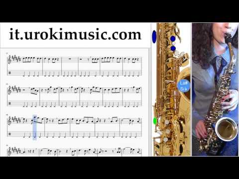 Corso di Sassofono Tenore David Guetta, Justin Bieber - 2U Tablature Tab Parte#2 um-i276