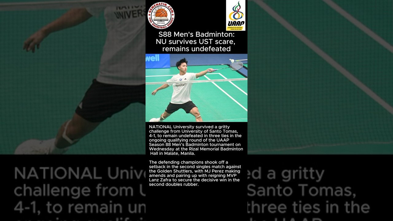 UAAP Men's Badminton: NU ties Ateneo at the top of the table