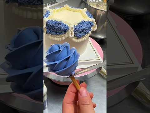 Fantastic Cake Decorations| Amazing Cake|Blue Flower Cake #cakeart #cakedesign #cakedecorating