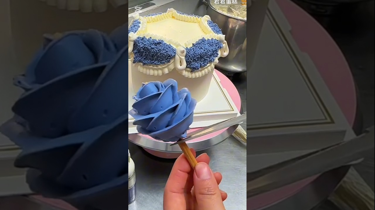 Fantastic Cake Decorations| Amazing Cake|Blue Flower Cake #cakeart #cakedesign #cakedecorating
