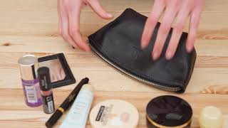 Женская косметичка из кожи Amelin Grande Pelle 11302 черная