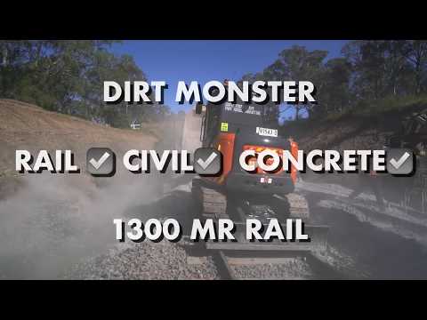 Dirt Monster 6 Ton Hi- Rail Under Cutting In Bargo