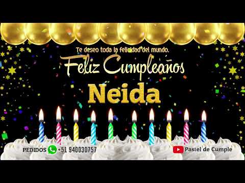 Feliz Cumpleaños Neida - Pastel de Cumpleaños con Música para Neida