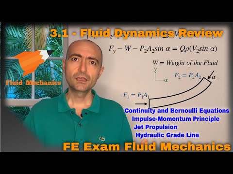 FE Exam Fluid Mechanics - 3.1 - Review - Fluid Dynamics I