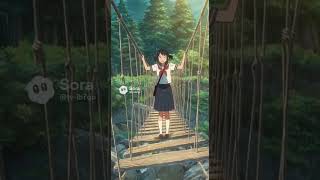 急に橋が崩壊するが、女子校生は助かる。 #ai #sora #shorts