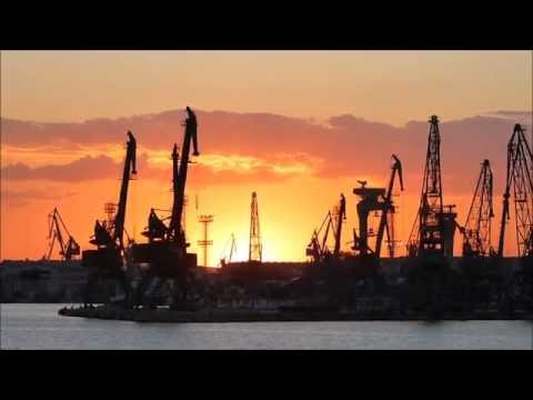 2016-08-26 Hafen von Varna,  Sonnenuntergang