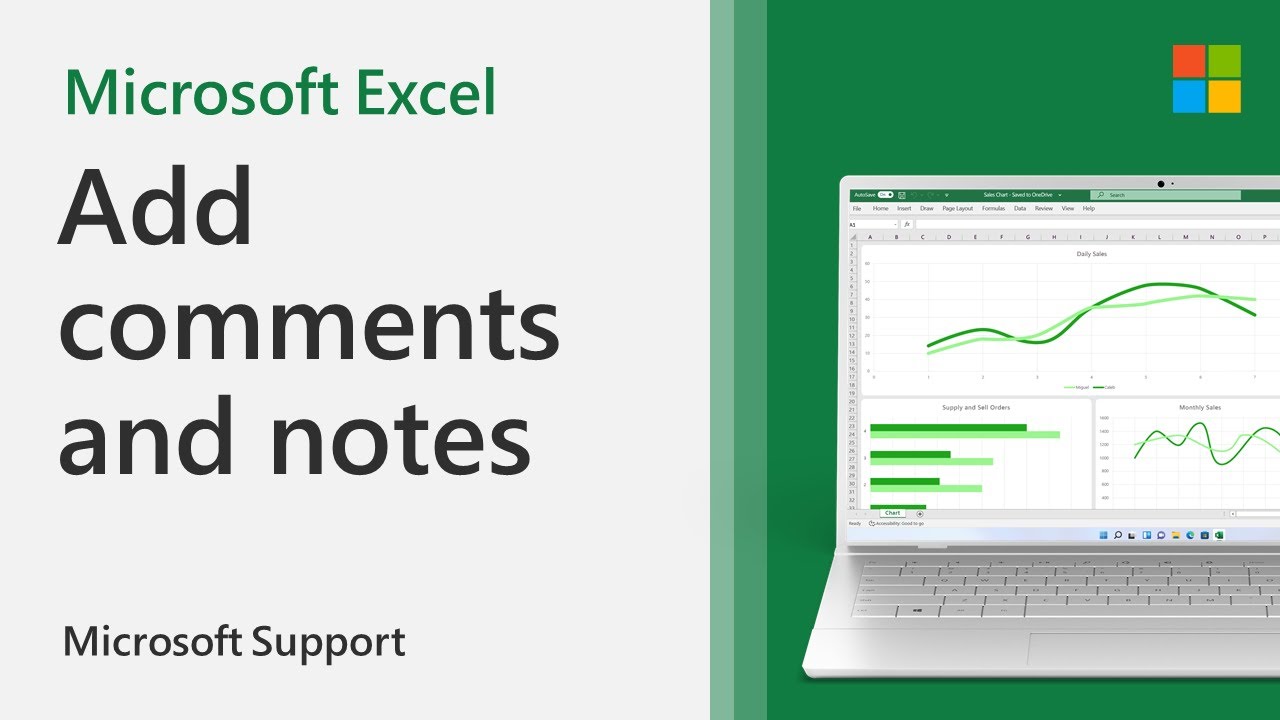 How to add comments and notes in Excel | Microsoft