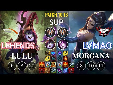 HLE Lehends Lulu vs JDG LvMao Morgana Sup - KR Patch 10.16