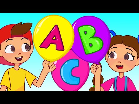 ABC Song With Balloons + More Nursery Rhymes & Kids Songs | Learn with Nick and Poli