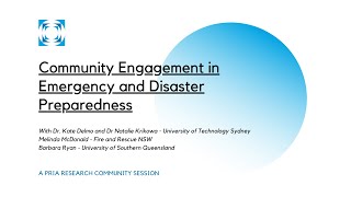 Community Engagement in Emergency and Disaster Preparedness | A Rescom Webinar