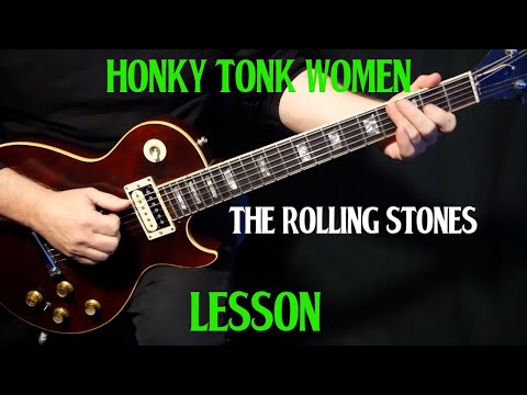 how to play "Honky Tonk Women" on guitar by The Rolling Stones | guitar LESSON tutorial