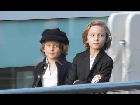 Karl Lagerfeld 's godson Hudson & Jameson Kroenig @ Paris 3 may 2018 Chanel Fashion show