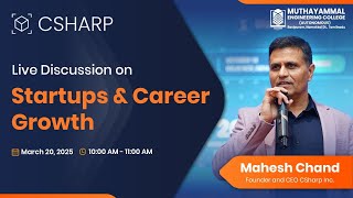 Live Discussion on Startups and Career Growth