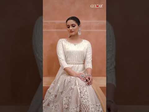 Gulzar Falguni Real Georgette Wholesale Designer Gown With Dupatta Catalog – product video thumbnail