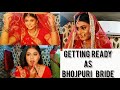 Getting Ready As Bhojpuri Bride Bhojpuri Cinema Mode Actress Meghashree Bhojpuri Set